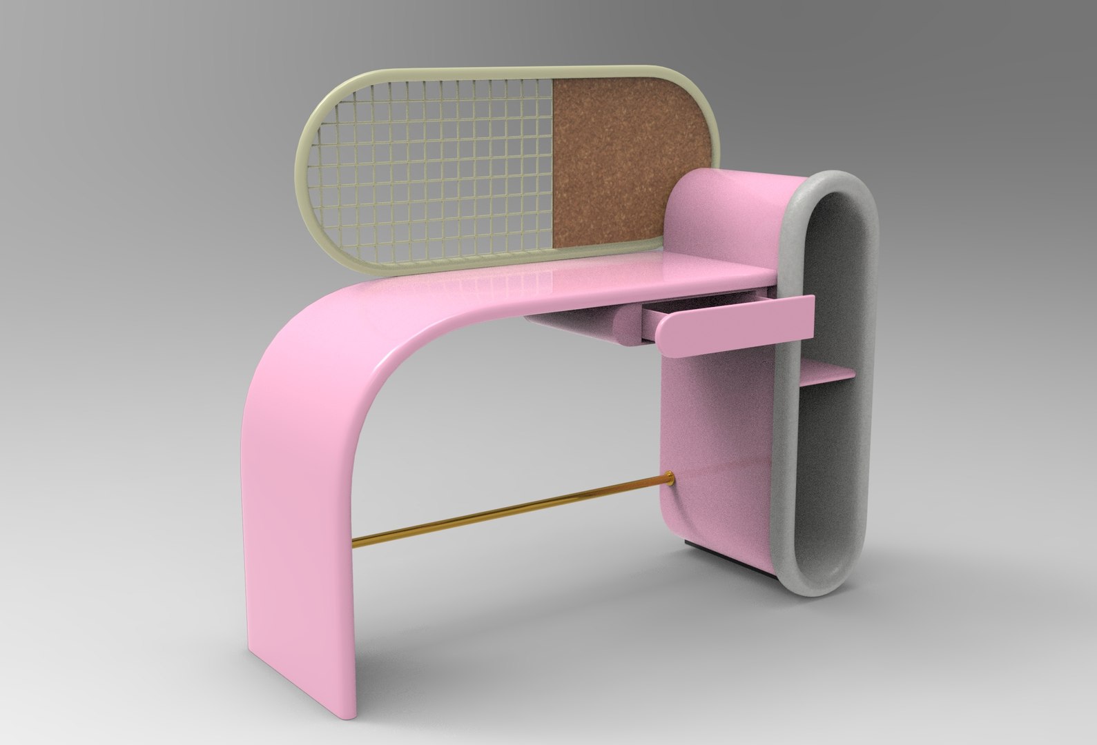 Buble Desk Model - TurboSquid 2275685