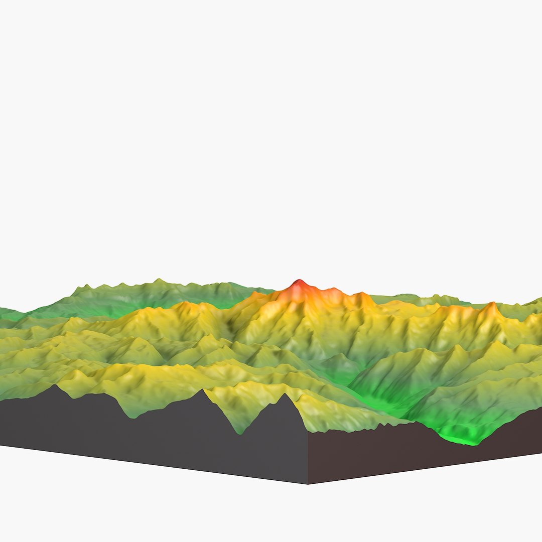 3d model landscape mount blanc