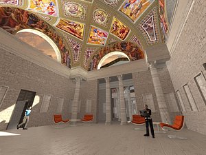 3d greek temple model