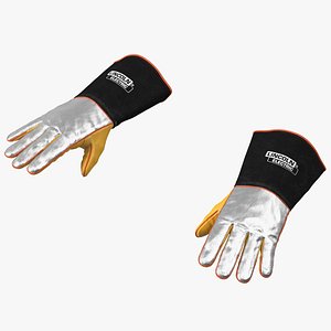 Lincoln Electric Reflective Welding Gloves Rigged 3D