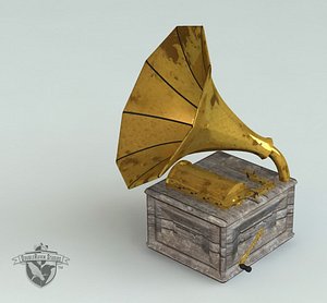 antique phonograph 3d model