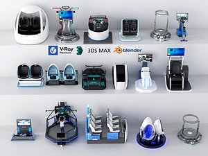 Virtual Reality Arcade Equipment 9D Simulator Pack 3D