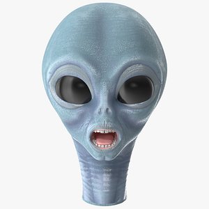 space alien head 3D