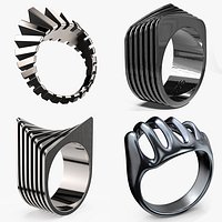 Modern Style Silver Rings Collection