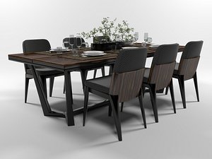 serving dining furniture set 3D