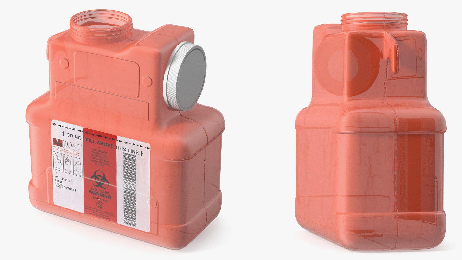 Medical Sharps Container Post Medical Model - TurboSquid 2402957