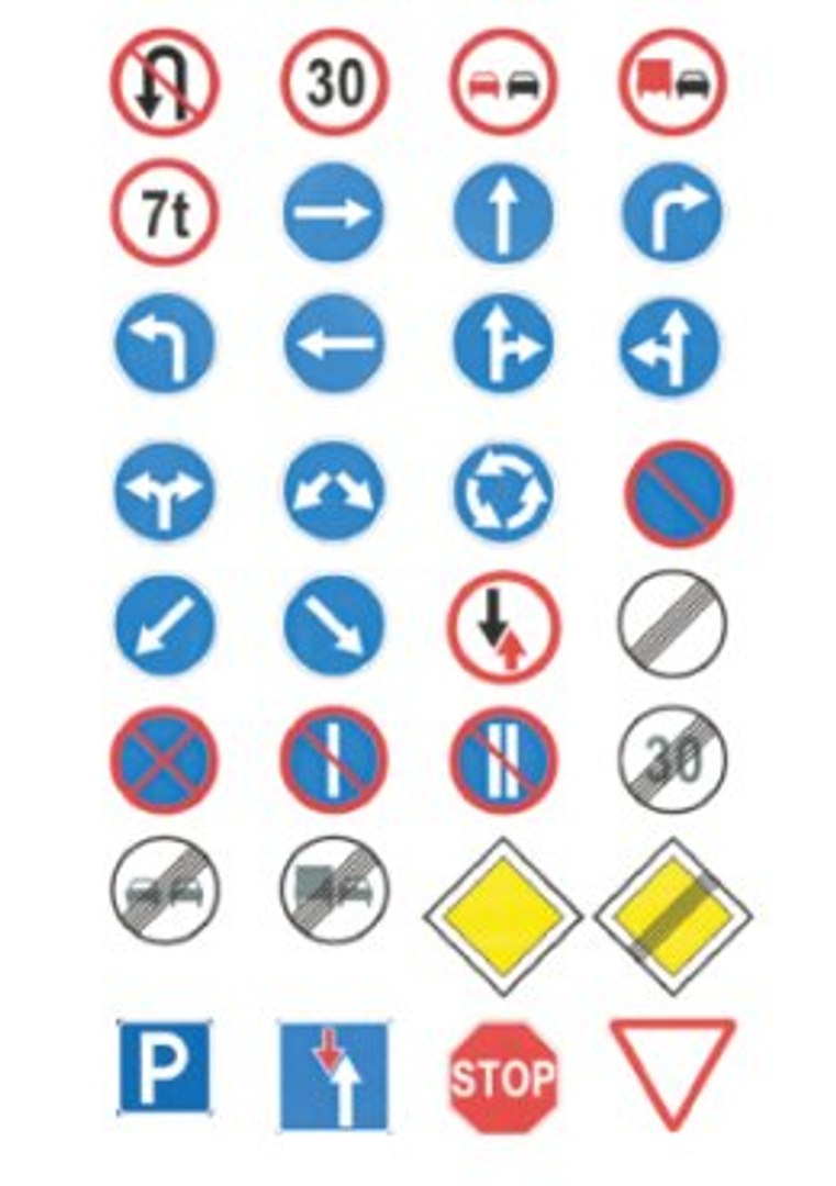 3d Max Road Signs