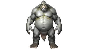 Big Ogre Orc Troll Monster Low-poly 3D model