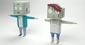 cartoon zombies model