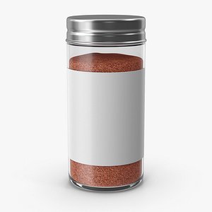 3D Plastic Spice Container, Bottle, Jar 3D Model - Creative Design
