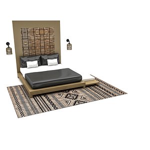 3D model bohemian bed 01