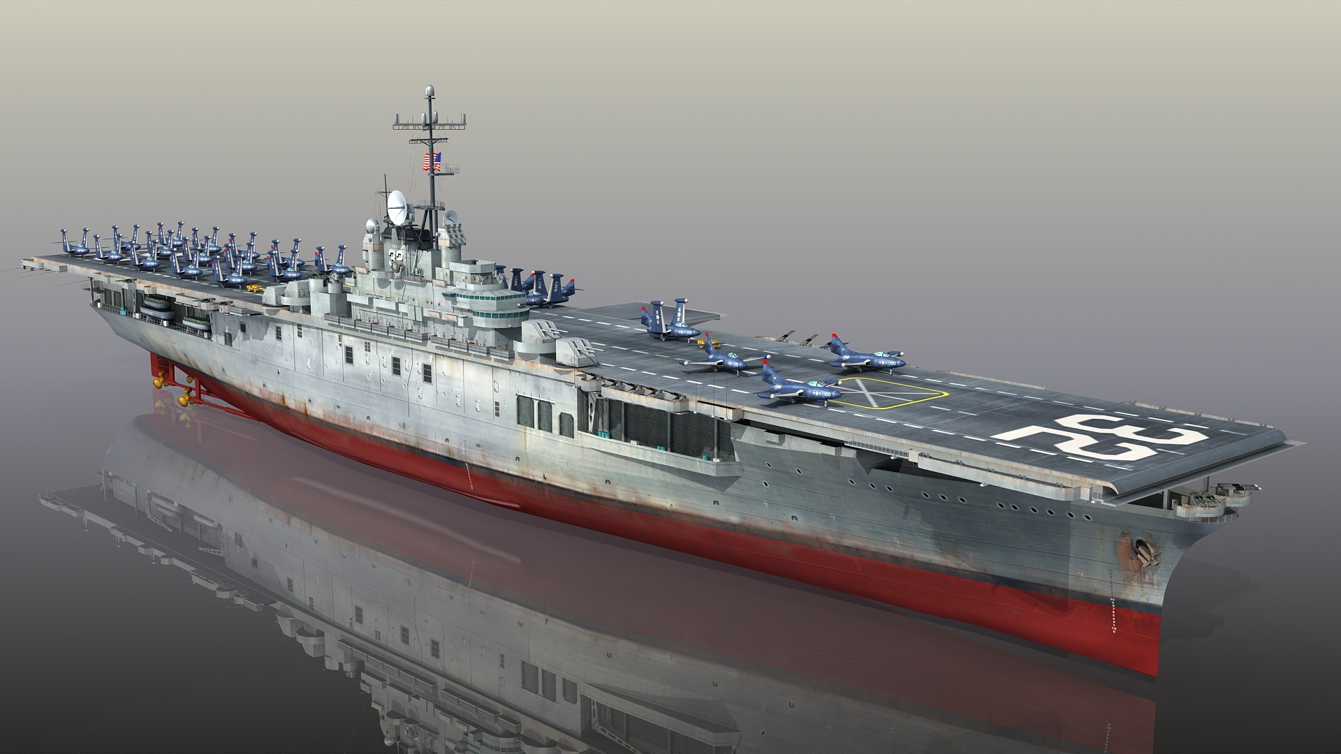 3D model uss leyte cv-32 cvs - TurboSquid 1541122