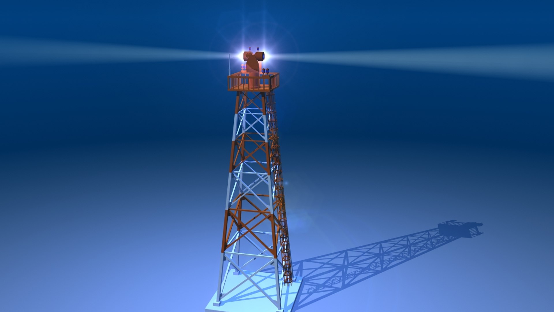 3ds Max Airport Warning Tower