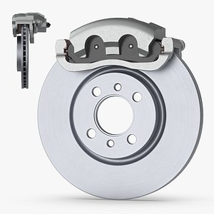 Perforated Ventilated Brake Disc with Silver Caliper model