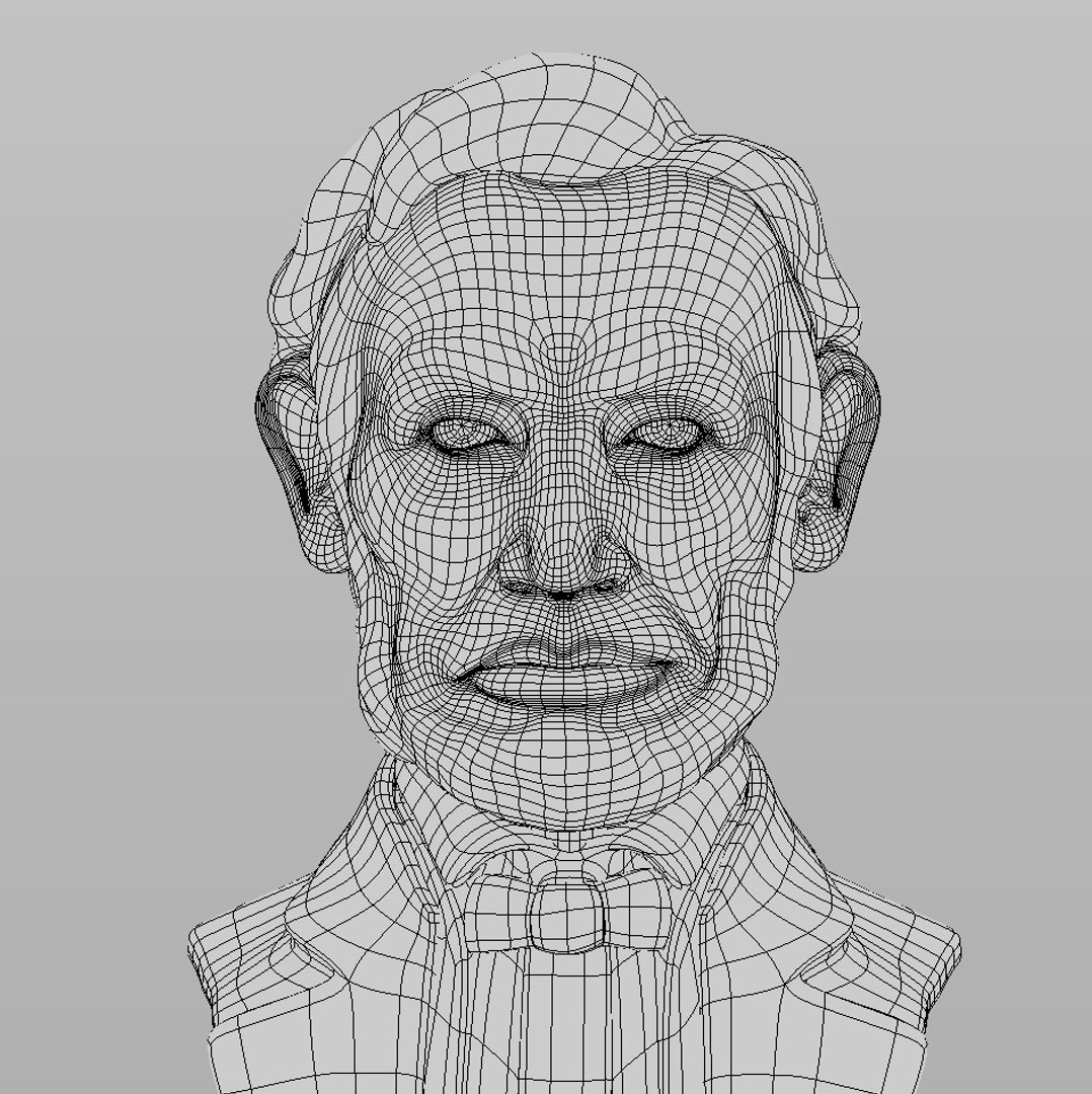 3d Model Abraham Bust Head