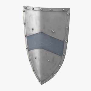 3d medieval metal shield