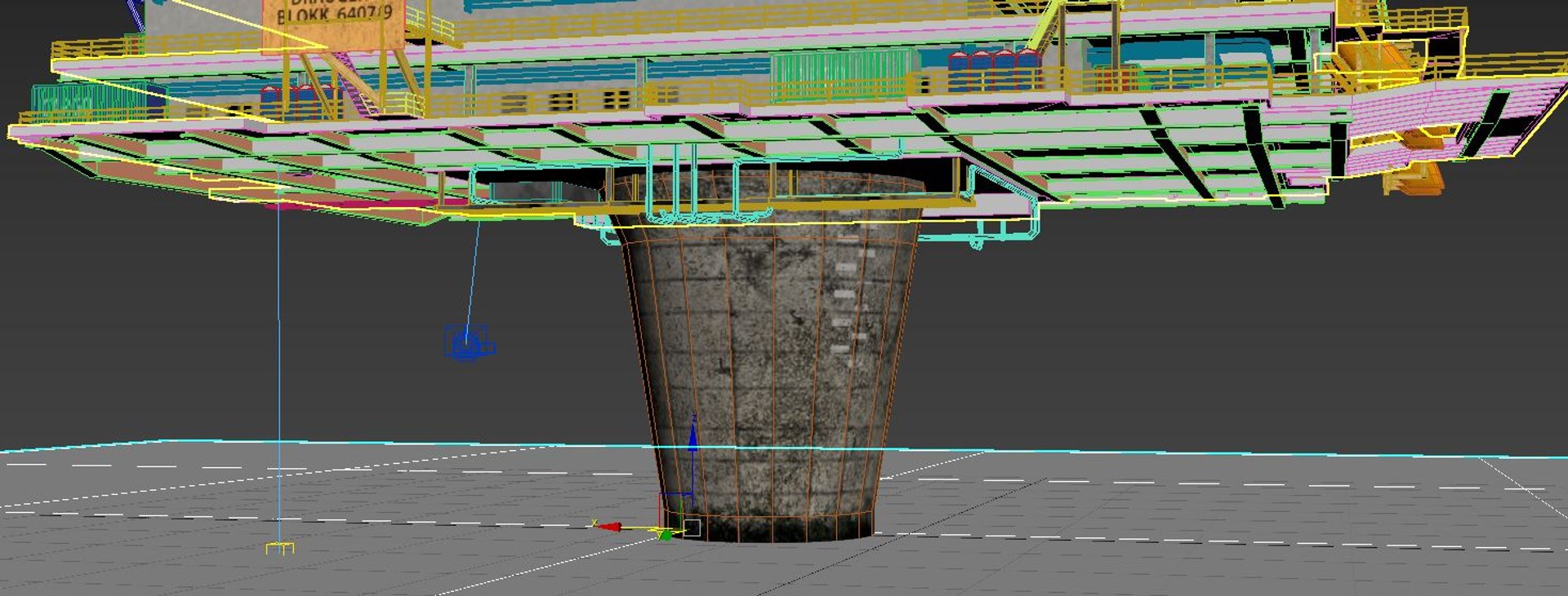 3D Oil Rig Platform Shell - TurboSquid 1227606