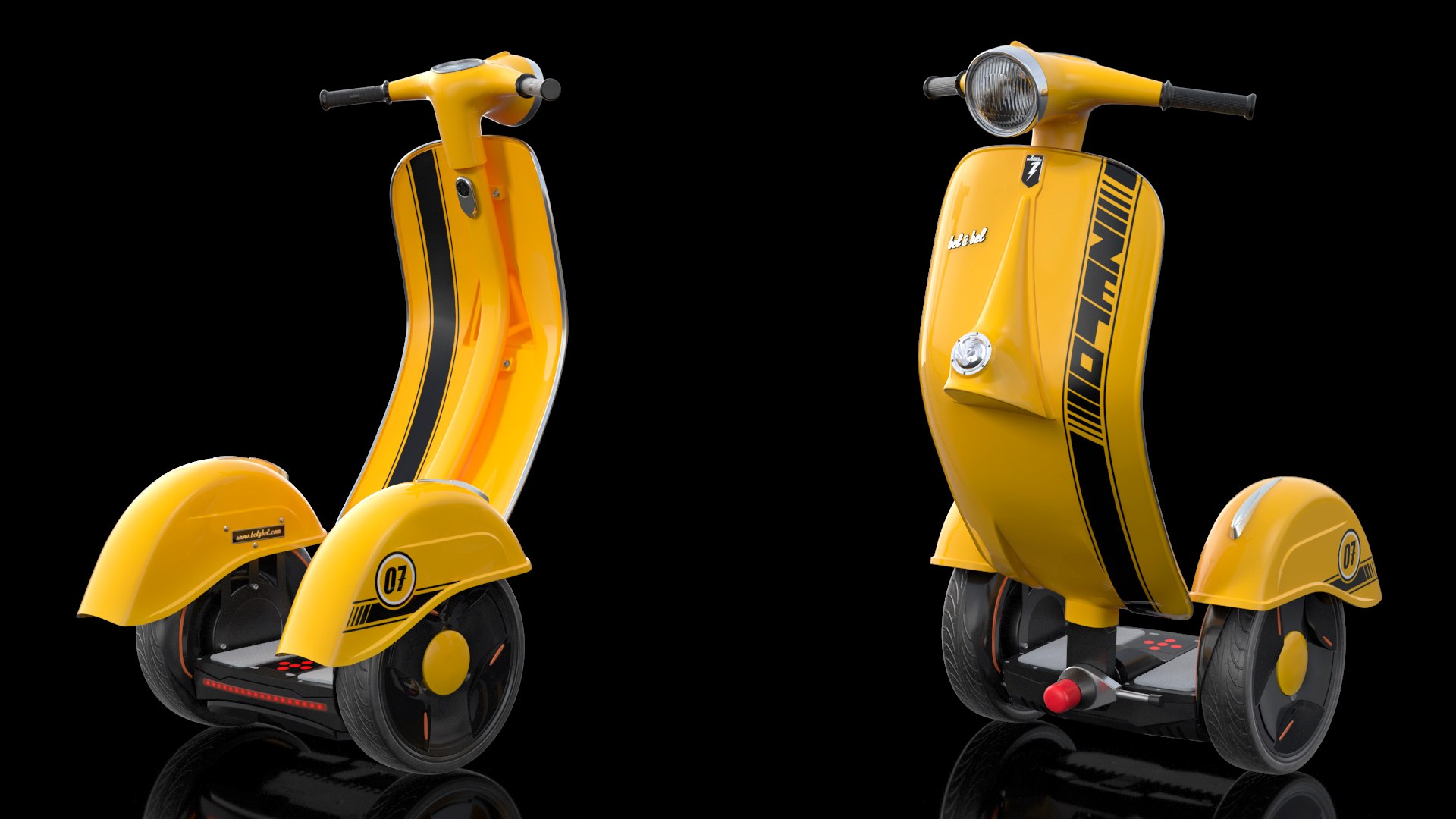 3D ZScooter Vespa Yellow Rigged TurboSquid 1977335