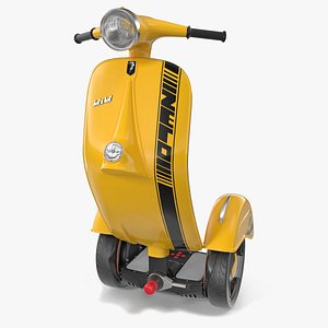 3D Z-Scooter Vespa Yellow Rigged
