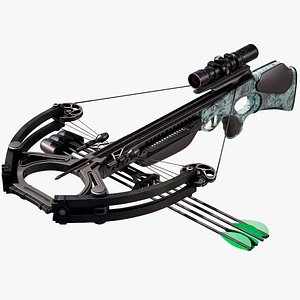 Modern Crossbow With Arrows PBR