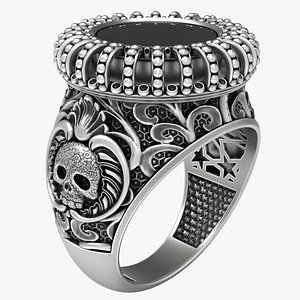 Fashion Unisex Ring 2Version 3D model