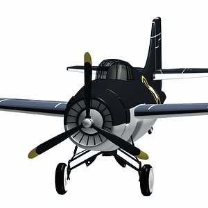 jet plane f4f wildcat 3d model