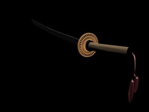 3d japanese sword katana