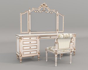 Classic European style Dressing Table 28 3D model