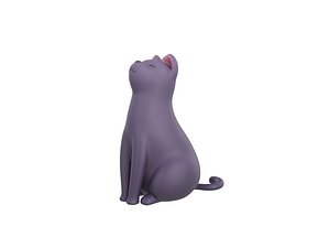 Sitting Cat 001 3D model