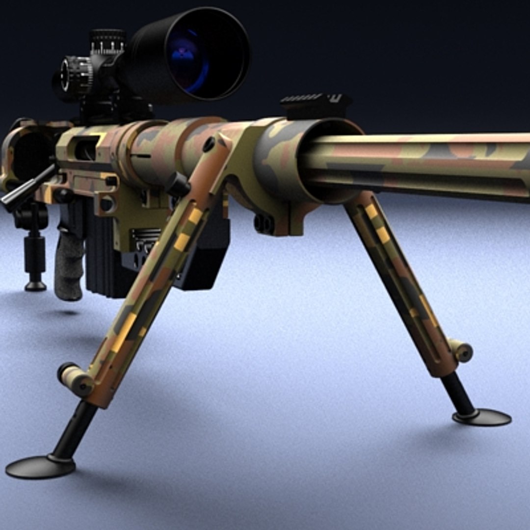 Sniper Rifle Cheytac M200 3d Model