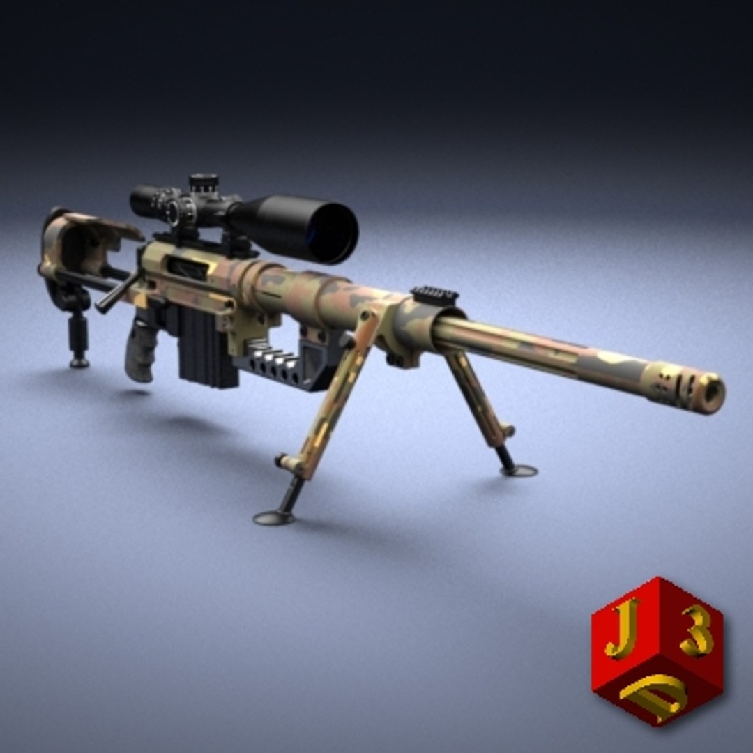 OBJ file CheyTac Intervention sniper rifle 🔫・Design to download