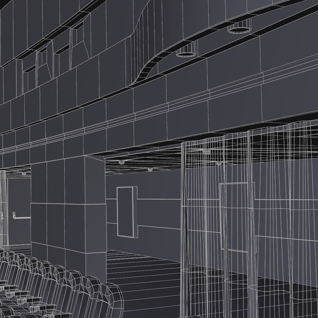 Cinema-theater Hall Modelled 3d Max
