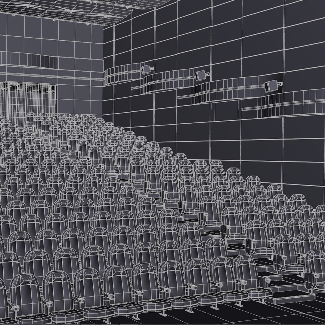 Cinema-theater Hall Modelled 3d Max