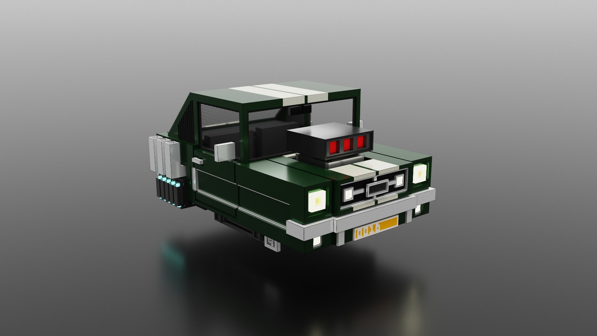 Voxel 3D Model 0016 Cute Flying Car 3D Model - TurboSquid 1989773