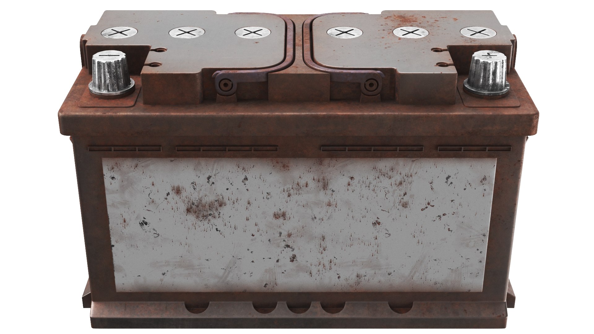 Detailed Old Rusted Car Battery Model - TurboSquid 2366718