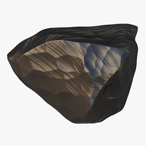 3D obsidian stone 03
