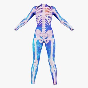 Flaming Heart Skeleton Catsuit Remastered