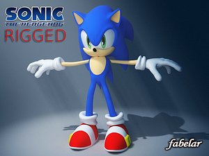 Sonic the Hedgehog (Classic) model & rig for Blender 3.x+