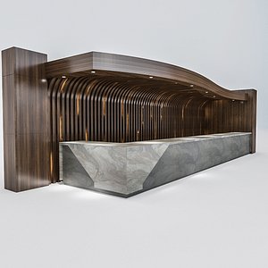 reception hotel lobby 3D model