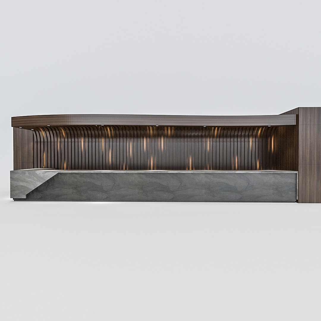 Reception Hotel Lobby 3D Model - TurboSquid 1416042