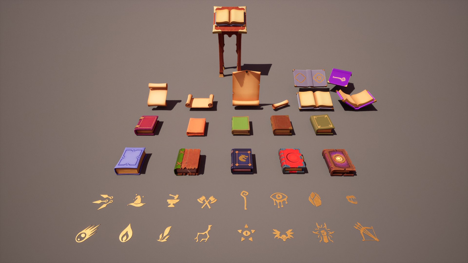 3D Stylized Magic Books Game Ready https://p.turbosquid.com/ts-thumb/mL/IMnWYb/gp/product_shot_05/jpg/1687828405/1920x1080/fit_q87/8ca374c5c2c78e73e1ce5b2957e8f99edb2a339d/product_shot_05.jpg