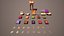 Stylized Magic Books Game Ready
