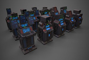Sci-Fi Console Collection 3D model