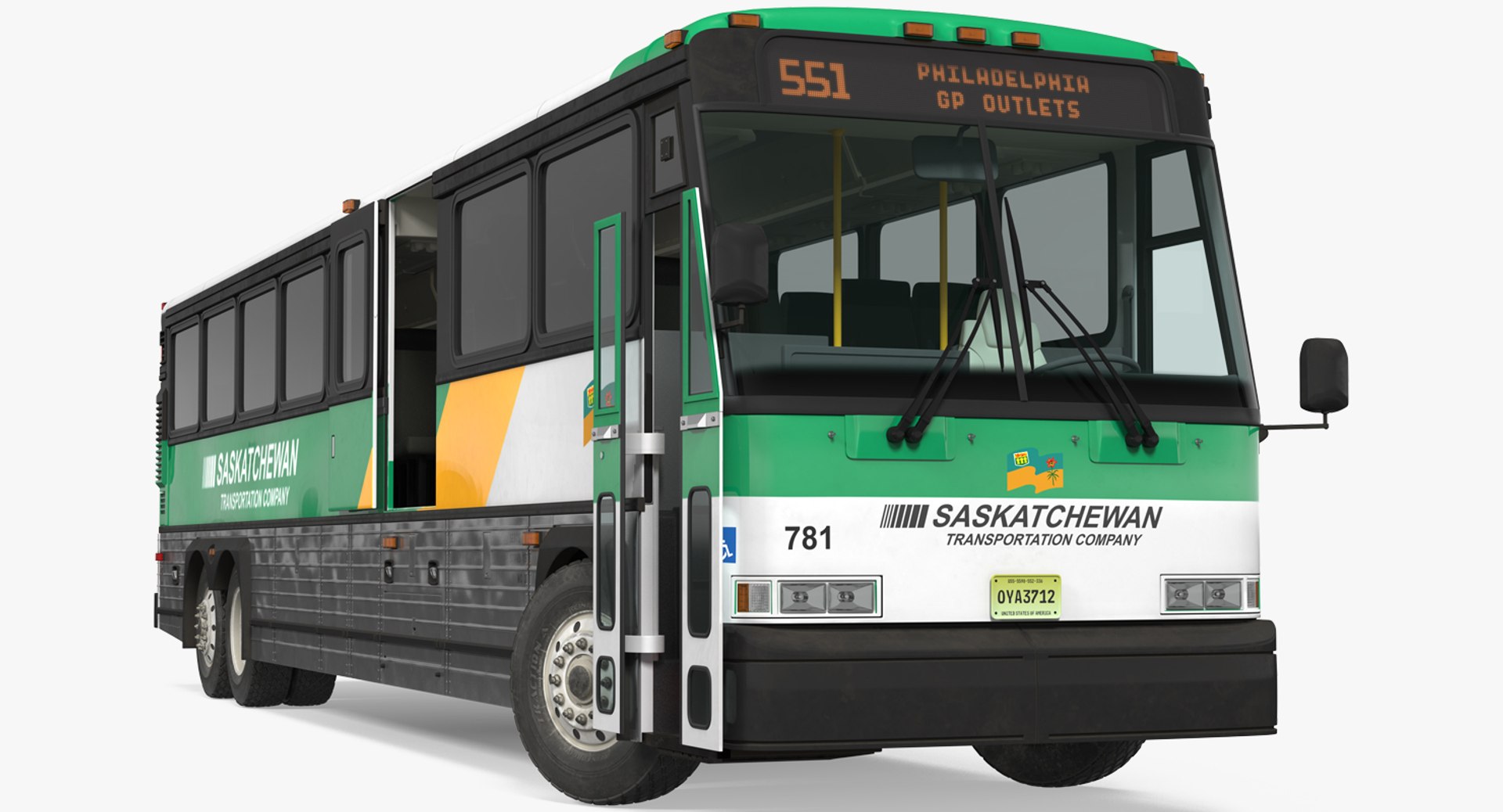 Intercity Bus MCI 102DL3 Rigged 3D Model 3D model preview