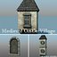 3D model medieval castle village