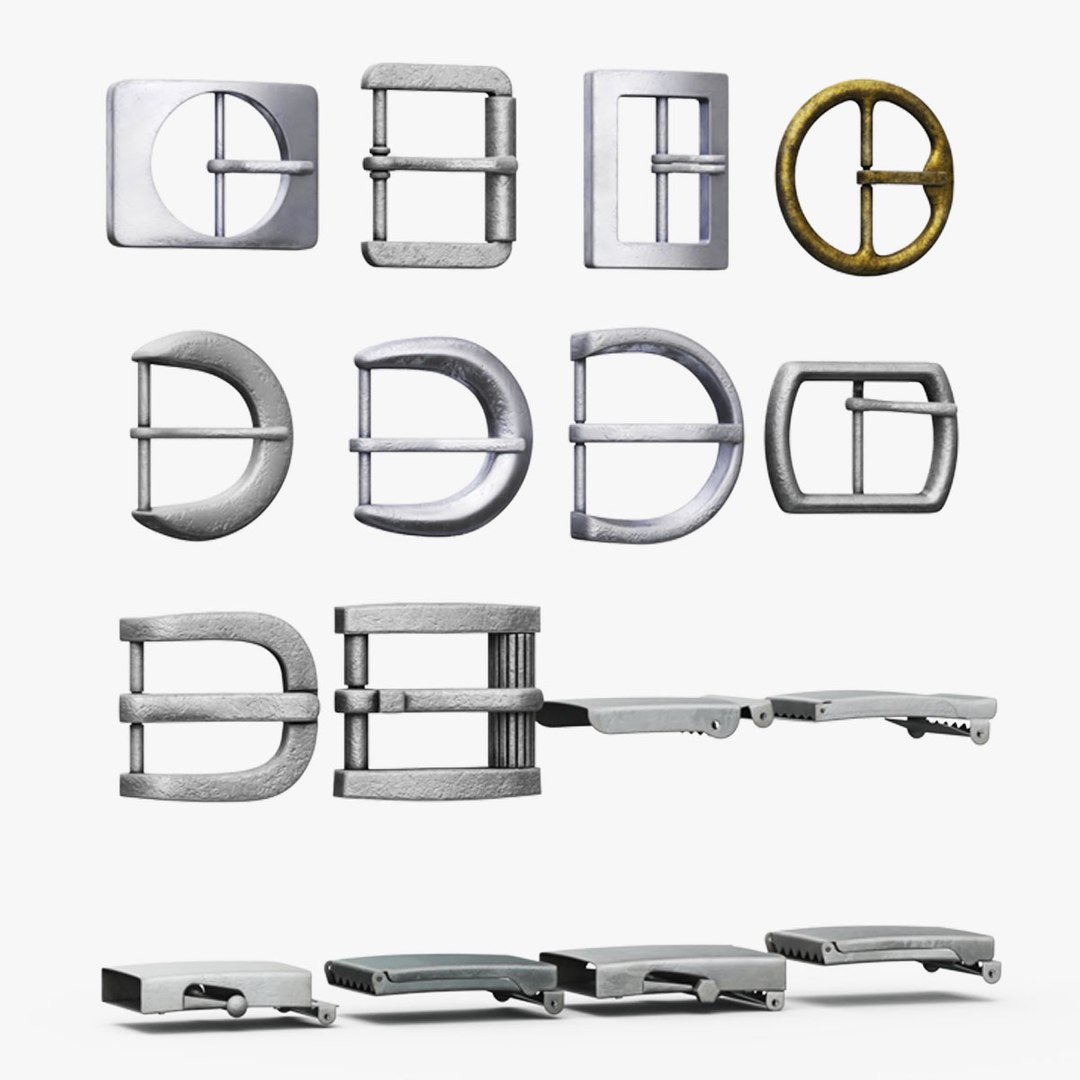 Used Belt Bucklers 3D model preview