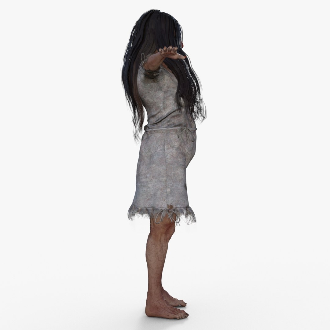 3D Scary Woman Character Model - TurboSquid 2130278