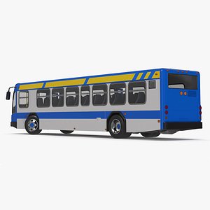 3D Metro Transit Bus Rigged for Cinema 4D