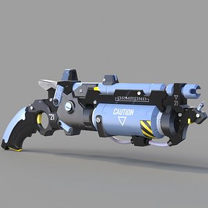 3D Science Fiction Gun 5