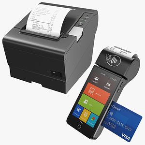 Two Payment Machines 3D model
